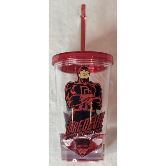 Marvel Retro Daredevil Carnival Cup With Straw New - Picture 2 of 5